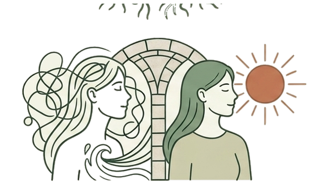 Illustration : du tumulte intérieur à l'apaisement, l'équilibre émotionnel